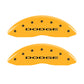 MGP 4 Caliper Covers Engraved Front & Rear Dodge Yellow Finish Black Char 2008 Dodge Durango