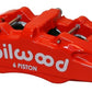 Wilwood Caliper-Forged Dynapro 6 5.25in Mount-Red-L/H 1.62/1.12/1.12in Pistons 1.10in Disc
