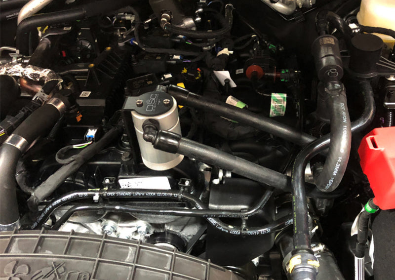 J&amp;L 2019-2023 Ford Ranger 2.3L Driver Side Oil Separator 3.0 - Clear Anodized