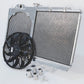 CSF 96-07 Mitsubishi Evo 4/5/6/7/8/9 Full-Slim Radiator w/12in Fan & Shroud/-16AN & Slip On Fitting