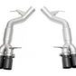 SOUL 12-18 BMW F06 / F12 / F13 M6 Resonated Muffler Bypass Exhaust - 3.5in Strght Cut Satin Blk Tips