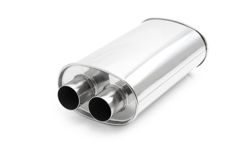 Vibrant Universal 2.25in Stainless Steel Dual In-Out Muffler