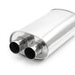 Vibrant Universal 3in Stainless Steel Dual In-Out Muffler