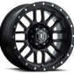 ICON Alpha 17x8.5 5x5 0mm Offset 4.75in BS 71.5mm Bore Satin Black Wheel