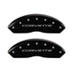 MGP 4 Caliper Covers Engraved Front & Rear C5/Corvette Black finish silver ch