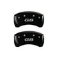 MGP 4 Caliper Covers Engraved Front Pontiac Engraved Rear G8 Black finish silver ch