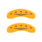 MGP 4 Caliper Covers Engraved F & R Chrysler Wing Yellow Finish Black Char 2004 Chrysler Pacifica