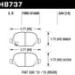 Hawk 12-15 Fiat 500 Abarth Rear HPS 5.0 Brake Pads