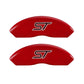 MGP 4 Caliper Covers Engraved Front & Rear No Bolts/St Red Finish Silver Char 2018 Ford Fusion