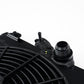 CSF Universal Half Radiator w/-16AN & Slip-On Fittings/12in SPAL Fan & Shroud - Black Finish