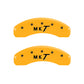 MGP 4 Caliper Covers Engraved Front Lincoln Engraved Rear MKT Yellow finish black ch
