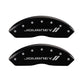 MGP 4 Caliper Covers Engraved Front & Rear With stripes/Journey Black finish silver ch