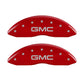 MGP 4 Caliper Covers Engraved Front & Rear GMC Red Finish Silver Char 2011 GMC Savana 2500