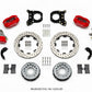 Wilwood Forged Dynalite P/S Rear Kit w/MC4 P-Brake Drill Red Chev 12 Bolt w/Clip Elimin-Staggered