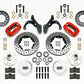 Wilwood Forged Dynalite Front Kit 11.00in Drill-Red 69-70 Impala Drum/Disc 69-82 Vette