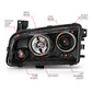 ANZO 2006-2010 Dodge Charger Projector Headlights w/ Halo Chrome (CCFL)