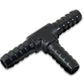 Vibrant 5/32in Barbed Tee Adapter - Black Anodized