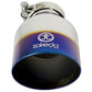 aFe Takeda 304 Stainless Steel Clamp-On Exhaust Tip 2.5in. Inlet / 4.5in. Outlet - Blue Flame