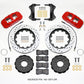 Wilwood AERO6 Front Hat Kit 15.00 Drilled Red 2014-up Corvette C7 w/Lines