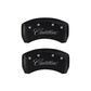 MGP 4 Caliper Covers Engraved Front & Rear Cursive/Cadillac Red finish silver ch