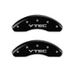 MGP Front set 2 Caliper Covers Engraved Front Vtec Black finish silver ch