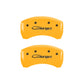 MGP 4 Caliper Covers Engraved Front & Rear With stripes/Challenger Black finish silver ch