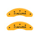 MGP 4 Caliper Covers Engraved Front & Rear Acura Yellow finish black ch