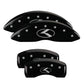 MGP 4 Caliper Covers Engraved Front & Rear Circle K/Kia Black finish silver ch