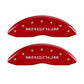 MGP 4 Caliper Covers Engraved Front & Rear Magnum Red finish silver ch