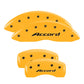 MGP 4 Caliper Covers Engraved Front Accord Engraved Rear Accord Yellow finish black ch