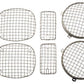 Kentrol 97-06 Jeep Wrangler TJ Wire Mesh Guard Set 6 Pieces - Polished Silver