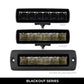 Go Rhino Xplor Blackout Series Sixline LED Spot Light Kit (Surface/Threaded Stud Mount) - Blk (Pair)