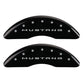 MGP 4 Caliper Covers Engraved Front 2015/Mustang Engraved Rear 2015/50 Black finish silver ch