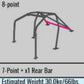 Cusco SFTY21 2-Passenger 8-Point BLK DASH-THROUGH Roll Cage Subaru GDA/GDB 01-07 (S/O/No Cancel)