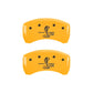 MGP Rear set 2 Caliper Covers Engraved Rear GT500 Shelby & Cobra Yellow finish black ch