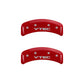 MGP 4 Caliper Covers Engraved Front & Rear Vtech Red finish silver ch