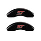 MGP 4 Caliper Covers Engraved Front & Rear No bolts/ST Black finish silver ch