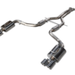 AWE Tuning Panamera Turbo Performance Exhaust System Touring Edition Polished Silver Tips