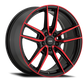 Konig Myth 18x8 5x108 ET43 Gloss Black w/ Red Tinted Clearcoat