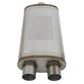 aFe MACHForce XP SS Muffler 3in Center Inlet / 3in Offset Outlet 22in L x 11in W x 6in H Body