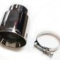 JBA 3in x 4in x 7-5/8in Double Wall Polished Chrome Tip - Clamp On