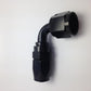 Fragola -16AN Fem x -12AN Hose 90 Degree Reducing Hose End - Black