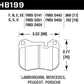 Hawk 77-84 &86-88 Porsche 924 / 78-81 928 / 83-89 944 Blue 9012 Front Race Brake Pads