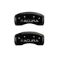 MGP 4 Caliper Covers Engraved Front & Rear Acura Black Finish Silver Char 2017 Acura RDX
