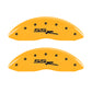 MGP 4 Caliper Covers Engraved Front & Rear Ssr Yellow Finish Black Char 2008 Chevrolet Trailblazer