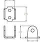 Ridetech Bolt-On Panhard Bar Frame Bracket Black Powdercoat