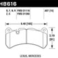 Hawk 08-11 Lexus IS-F / 05-06 M Benz CLK55 AMG / 07-08 CLK63 AMG DTC-60 Race Front Brake Pads