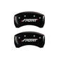 MGP 4 Caliper Covers Engraved Front & Rear SPORT Black finish silver ch