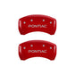 MGP 4 Caliper Covers Engraved Front & Rear 06-09 Pontiac Solstice Red Finish Silver Pontiac Logo