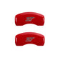 MGP 4 Caliper Covers Engraved Front & Rear No bolts/ST Red finish silver ch
